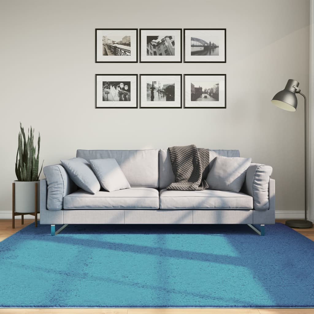 vidaXL Rug OVIEDO Short Pile Turquoise 200x200 cm