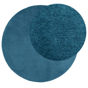 vidaXL Rug OVIEDO Short Pile Turquoise Ø 240 cm