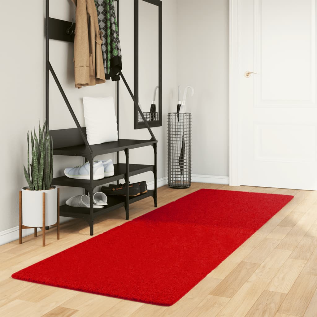 vidaXL Rug OVIEDO Short Pile Red 80x250 cm