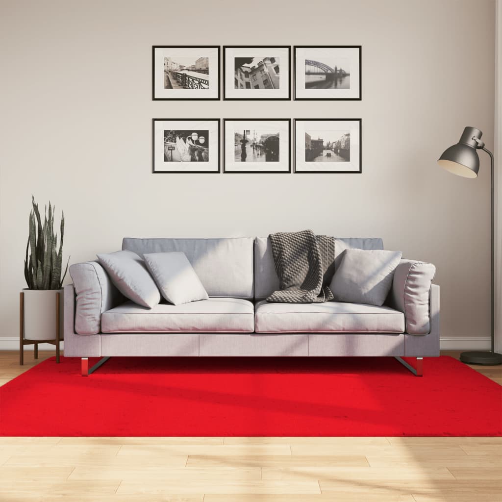 vidaXL Rug OVIEDO Short Pile Red 140x200 cm