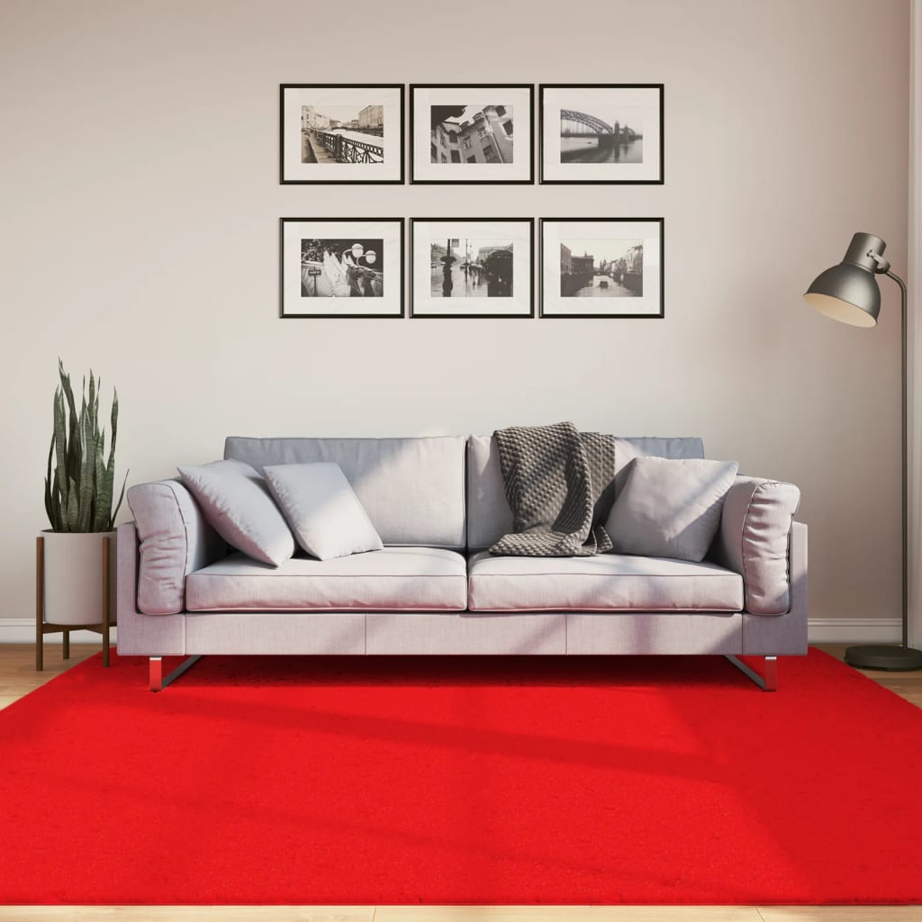 vidaXL Rug OVIEDO Short Pile Red 200x200 cm