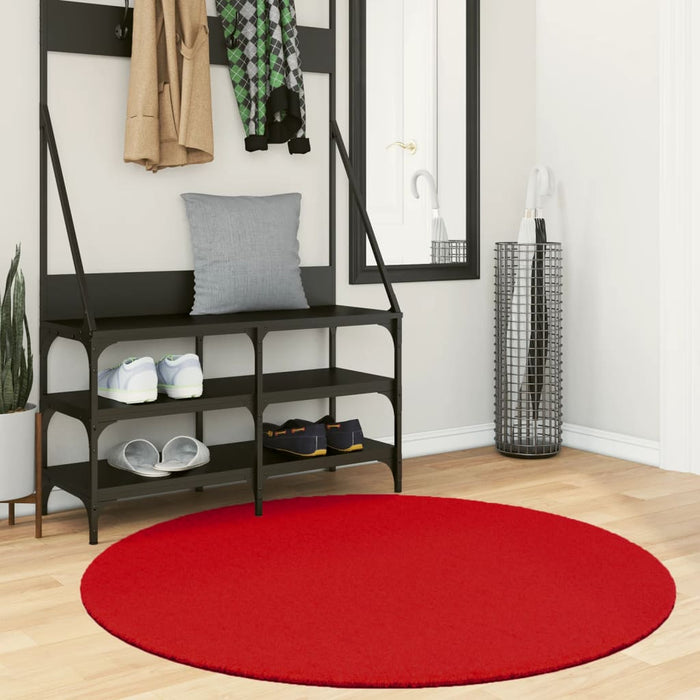 vidaXL Rug OVIEDO Short Pile Red Ø 120 cm