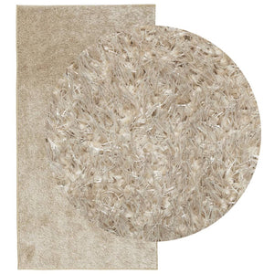 vidaXL Rug ISTAN High Pile Shiny Look Beige 80x150 cm