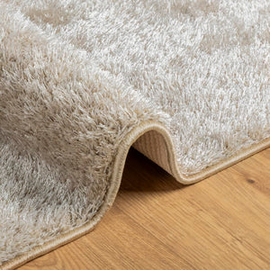 vidaXL Rug ISTAN High Pile Shiny Look Beige 80x150 cm