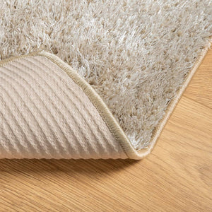 vidaXL Rug ISTAN High Pile Shiny Look Beige 160x230 cm