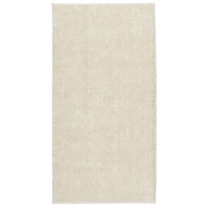 vidaXL Rug ISTAN High Pile Shiny Look Cream 80x150 cm