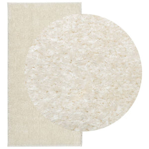 vidaXL Rug ISTAN High Pile Shiny Look Cream 80x150 cm