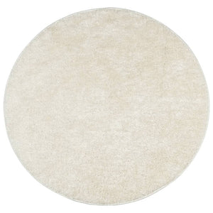 vidaXL Rug ISTAN High Pile Shiny Look Cream Ø 120 cm