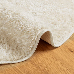 vidaXL Rug ISTAN High Pile Shiny Look Cream Ø 120 cm