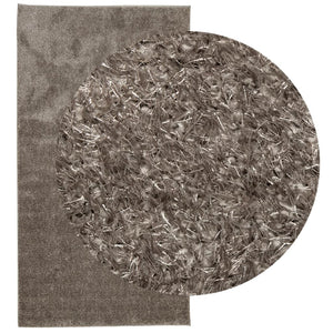 vidaXL Rug ISTAN High Pile Shiny Look Grey 80x150 cm