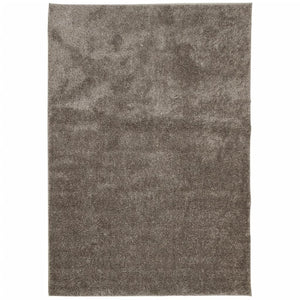 vidaXL Rug ISTAN High Pile Shiny Look Grey 140x200 cm