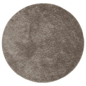 vidaXL Rug ISTAN High Pile Shiny Look Grey Ø 80 cm