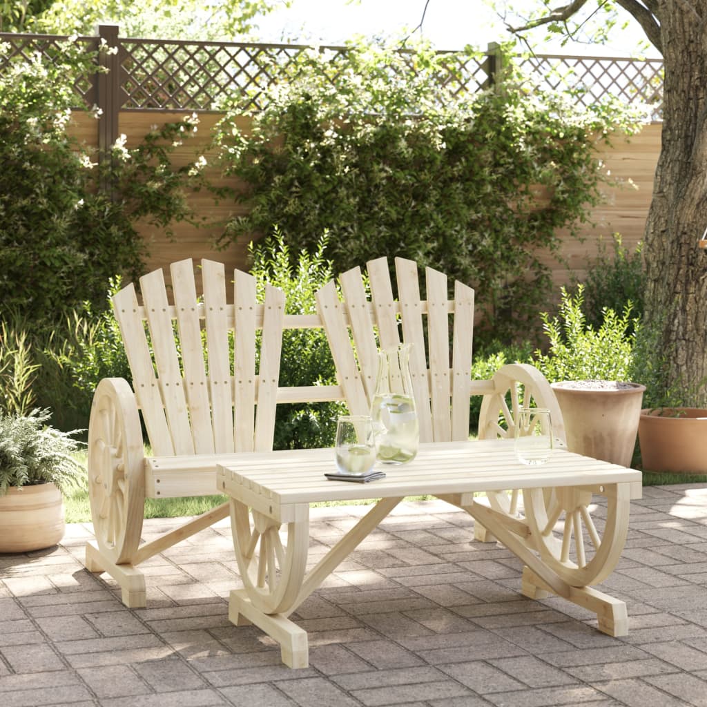 vidaXL 2 Piece Garden Lounge Set Solid Wood Fir