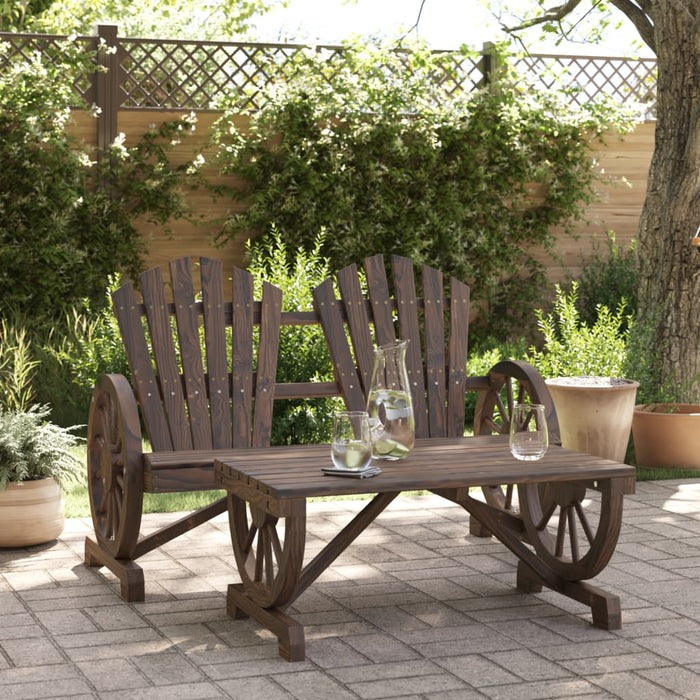 vidaXL 2 Piece Garden Lounge Set Solid Wood Fir