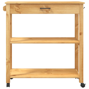 vidaXL Kitchen Trolley MONZA 84x40x90 cm Solid Wood Pine