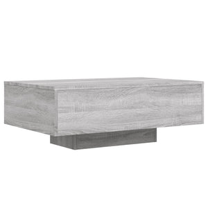 vidaXL Coffee Table with LED Lights Grey Sonoma 85x55x31 cm