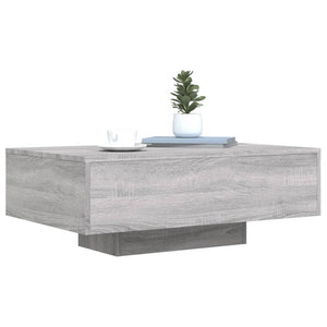 vidaXL Coffee Table with LED Lights Grey Sonoma 85x55x31 cm