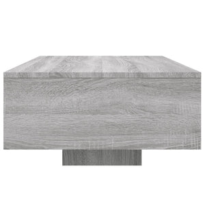 vidaXL Coffee Table with LED Lights Grey Sonoma 85x55x31 cm