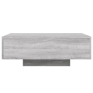 vidaXL Coffee Table with LED Lights Grey Sonoma 85x55x31 cm