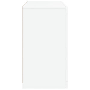 vidaXL Sideboard with LED Lights White 60.5x37x67 cm