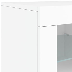 vidaXL Sideboard with LED Lights White 60.5x37x67 cm