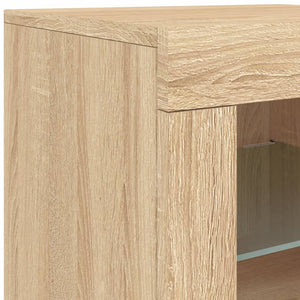 vidaXL Sideboard with LED Lights Sonoma Oak 60.5x37x67 cm