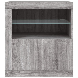 vidaXL Sideboard with LED Lights Grey Sonoma 60.5x37x67 cm