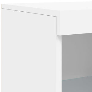 vidaXL Sideboard with LED Lights White 41x37x100 cm