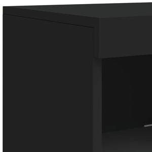 vidaXL Sideboard with LED Lights Black 41x37x100 cm