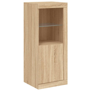 vidaXL Sideboard with LED Lights Sonoma Oak 41x37x100 cm