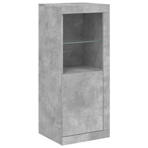 vidaXL Sideboard with LED Lights Concrete Grey 41x37x100 cm