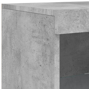 vidaXL Sideboard with LED Lights Concrete Grey 41x37x100 cm