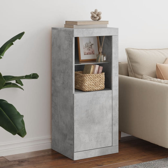 vidaXL Sideboard with LED Lights Concrete Grey 41x37x100 cm