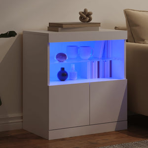 vidaXL Sideboard with LED Lights White 60x37x67 cm