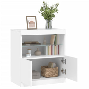 vidaXL Sideboard with LED Lights White 60x37x67 cm