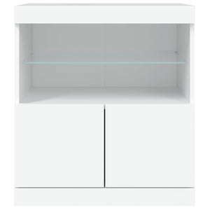 vidaXL Sideboard with LED Lights White 60x37x67 cm