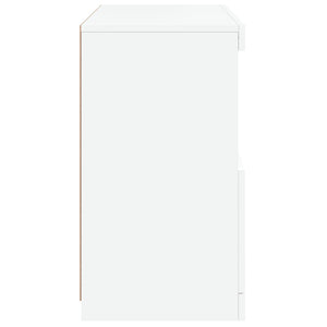 vidaXL Sideboard with LED Lights White 60x37x67 cm