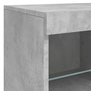 vidaXL Sideboard with LED Lights Concrete Grey 81x37x67 cm