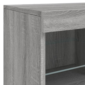 vidaXL Sideboard with LED Lights Grey Sonoma 81x37x67 cm