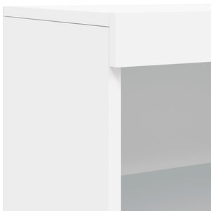 vidaXL Sideboard with LED Lights White 60.5x37x100 cm