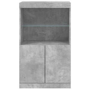 vidaXL Sideboard with LED Lights Concrete Grey 60.5x37x100 cm