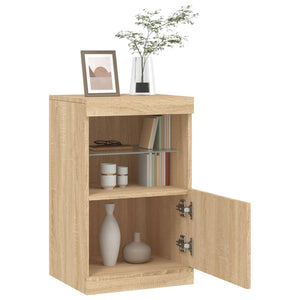 vidaXL Sideboard with LED Lights Sonoma Oak 41x37x67 cm