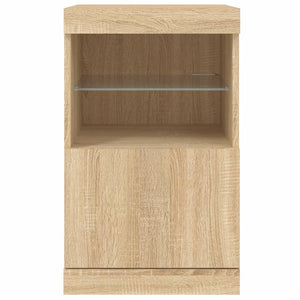 vidaXL Sideboard with LED Lights Sonoma Oak 41x37x67 cm