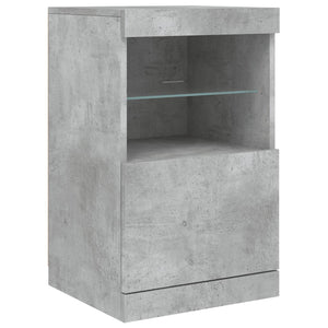 vidaXL Sideboard with LED Lights Concrete Grey 41x37x67 cm