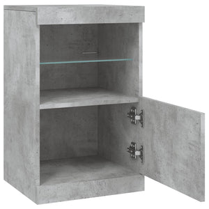 vidaXL Sideboard with LED Lights Concrete Grey 41x37x67 cm