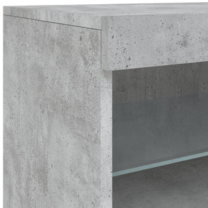 vidaXL Sideboard with LED Lights Concrete Grey 41x37x67 cm