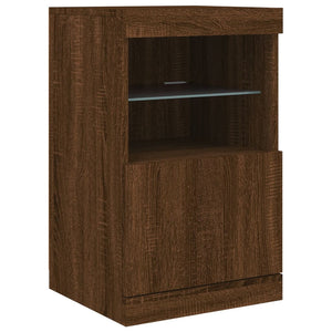 vidaXL Sideboard with LED Lights Brown Oak 41x37x67 cm