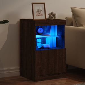 vidaXL Sideboard with LED Lights Brown Oak 41x37x67 cm