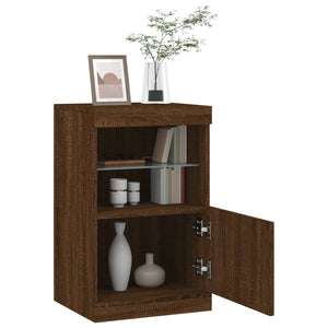 vidaXL Sideboard with LED Lights Brown Oak 41x37x67 cm