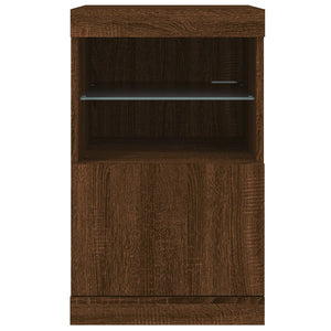 vidaXL Sideboard with LED Lights Brown Oak 41x37x67 cm